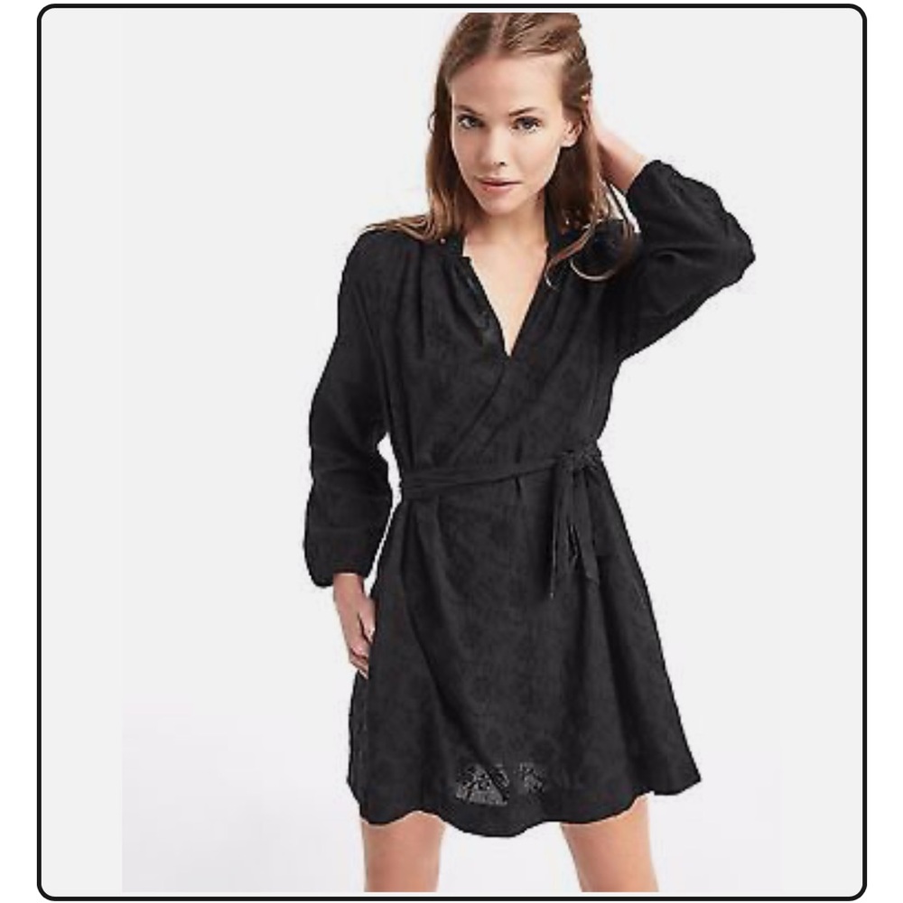 GAP Long Sleeve Eyelet Dress